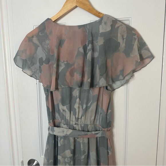 Show Me Your Mumu Jess Ruffle Midi Wrap Ruffle Dress Floral Sage Cocktail Small - Picture 10 of 13